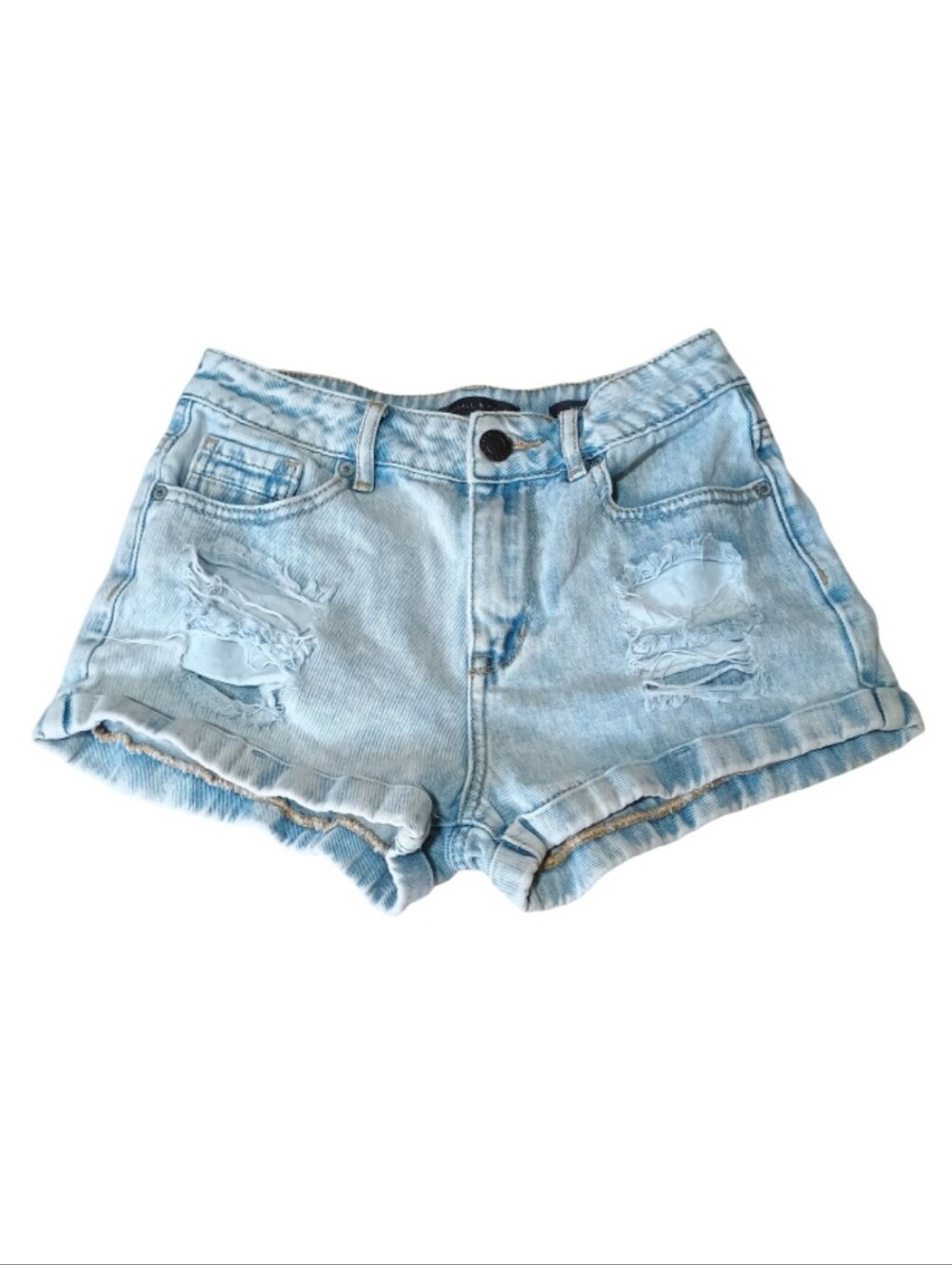 Kendall & Kylie Light Blue Distressed Denim Shorts